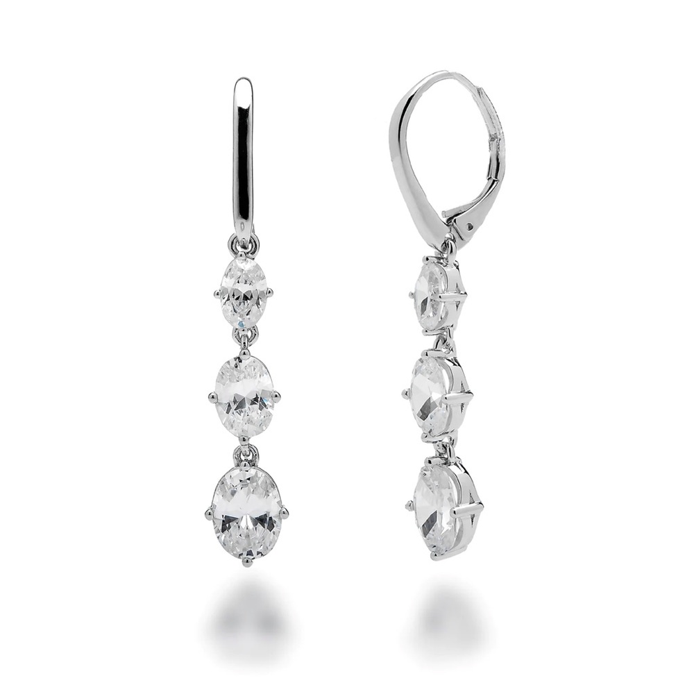 Nordstrom TRIPLE OVAL CZ EARRINGS